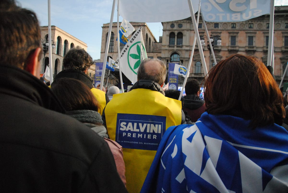 Cosa abbiamo visto al comizio di Salvini in piazza del Duomo