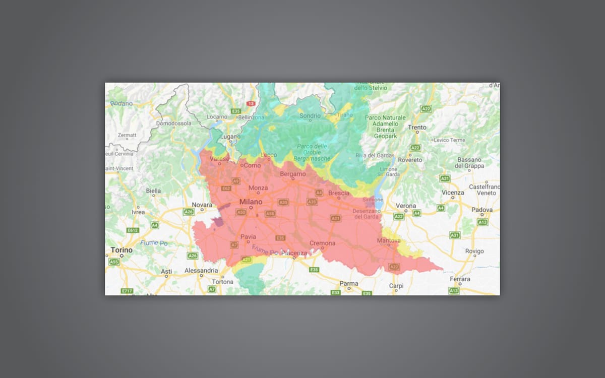 Guarda la mappa di quanto fa schifo l’aria di Milano