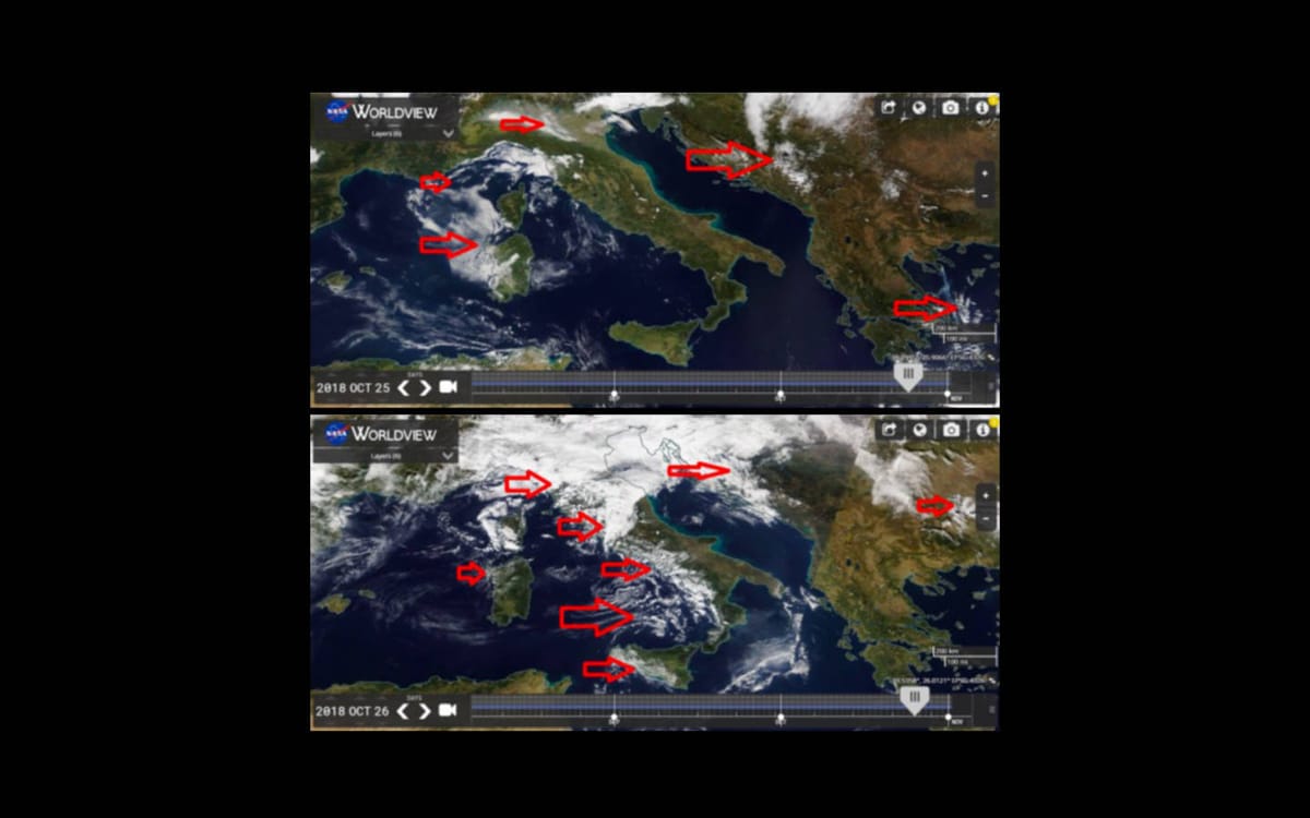 Da dove viene la teoria del complotto del bombardamento climatico