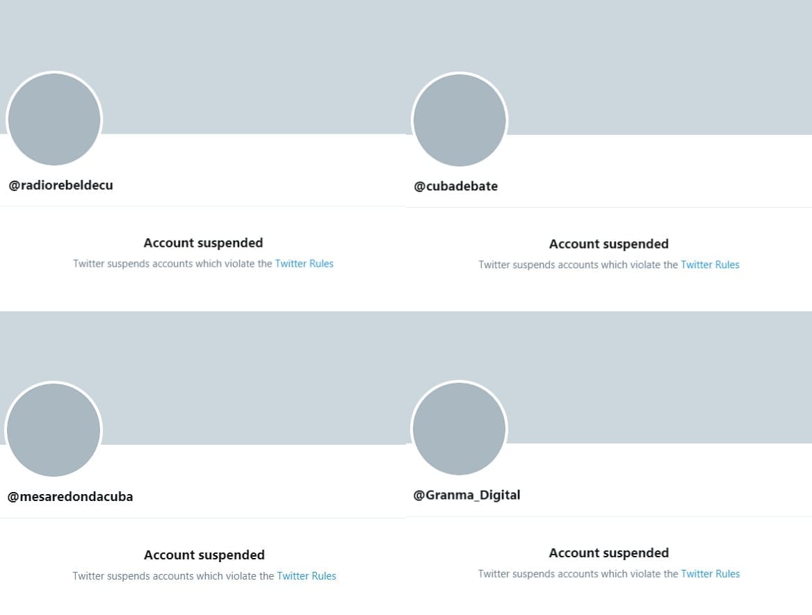Twitter ha sospeso i più importanti account di informazione cubani