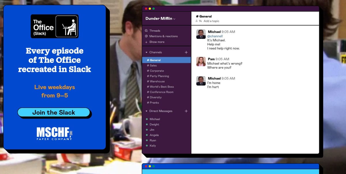Questo studio di produzione ha ricreato tutti gli episodi di The Office su Slack