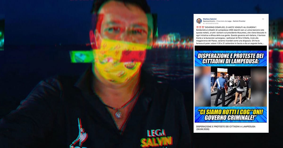 Come spera di vincere Salvini? Ovviamente facendo post razzisti su Facebook