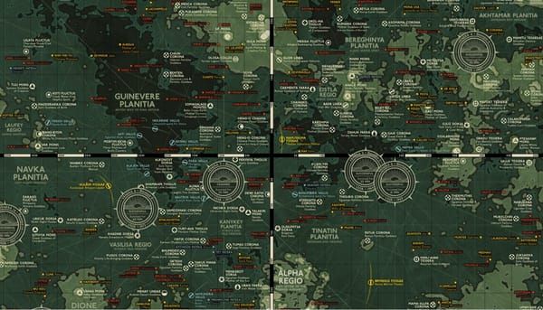 Venere dev’essere un posto bellissimo a giudicare da questa mappa