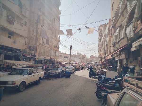 Vista del campo di Shatila in Libano