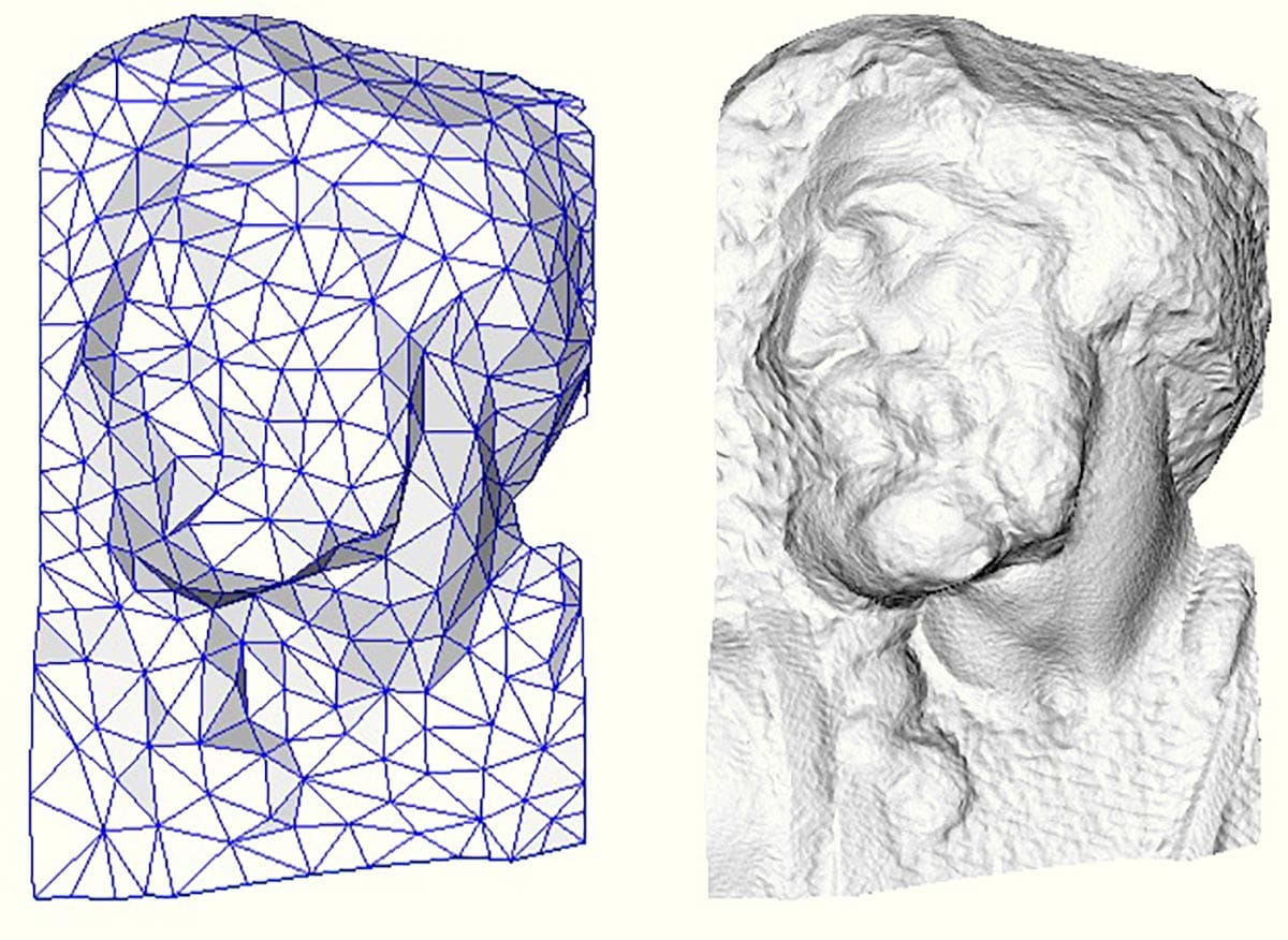 A sinistra mash semplificata, a destra mash semplificata con mapping.