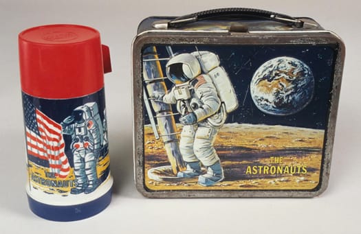 Aladdin Industries, 1969. Schiscetta e thermos celebrativi per l'allunaggio.