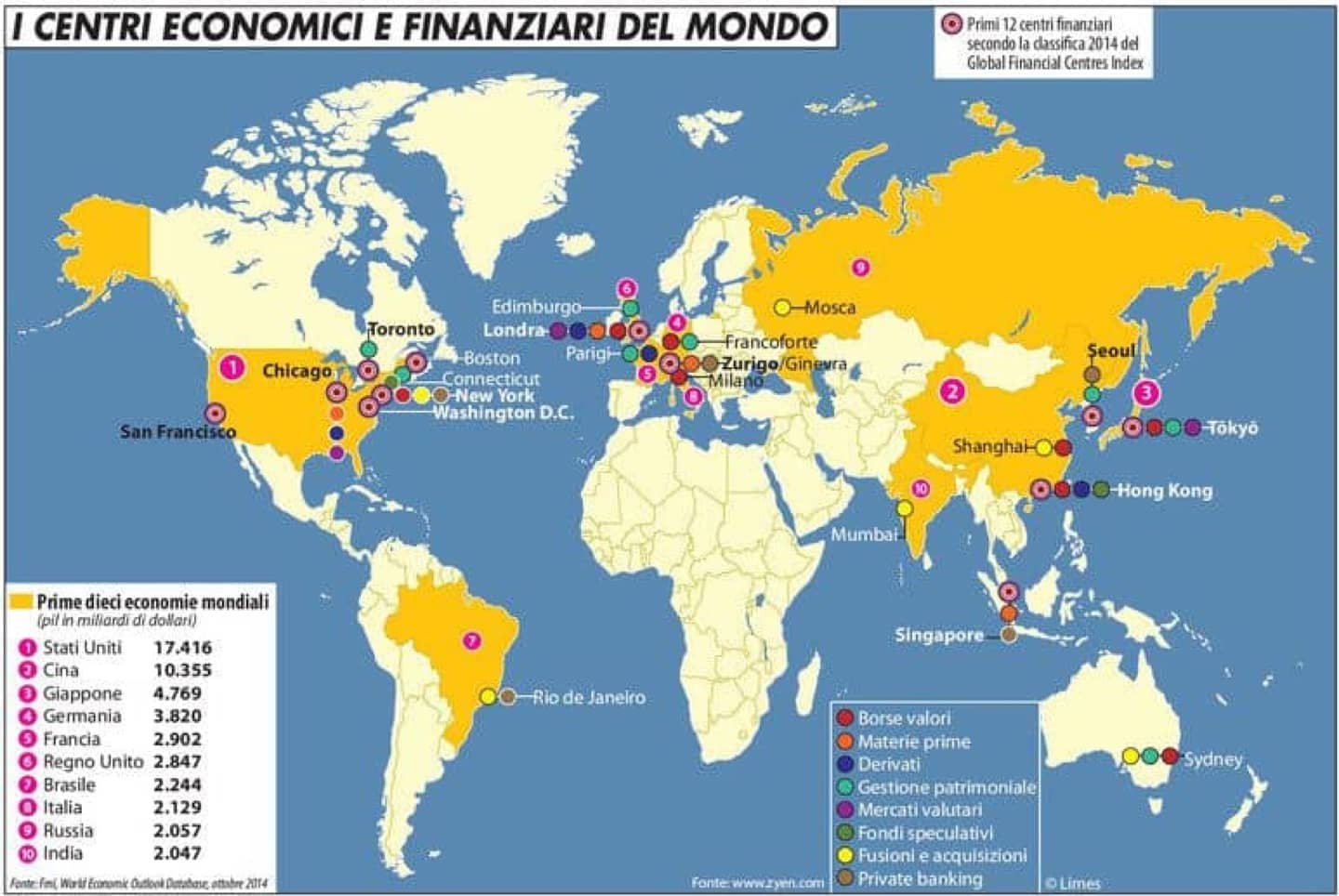 Mappa via Limes: IL CIRCUITO DELLE MAFIE, n°10, 2013 