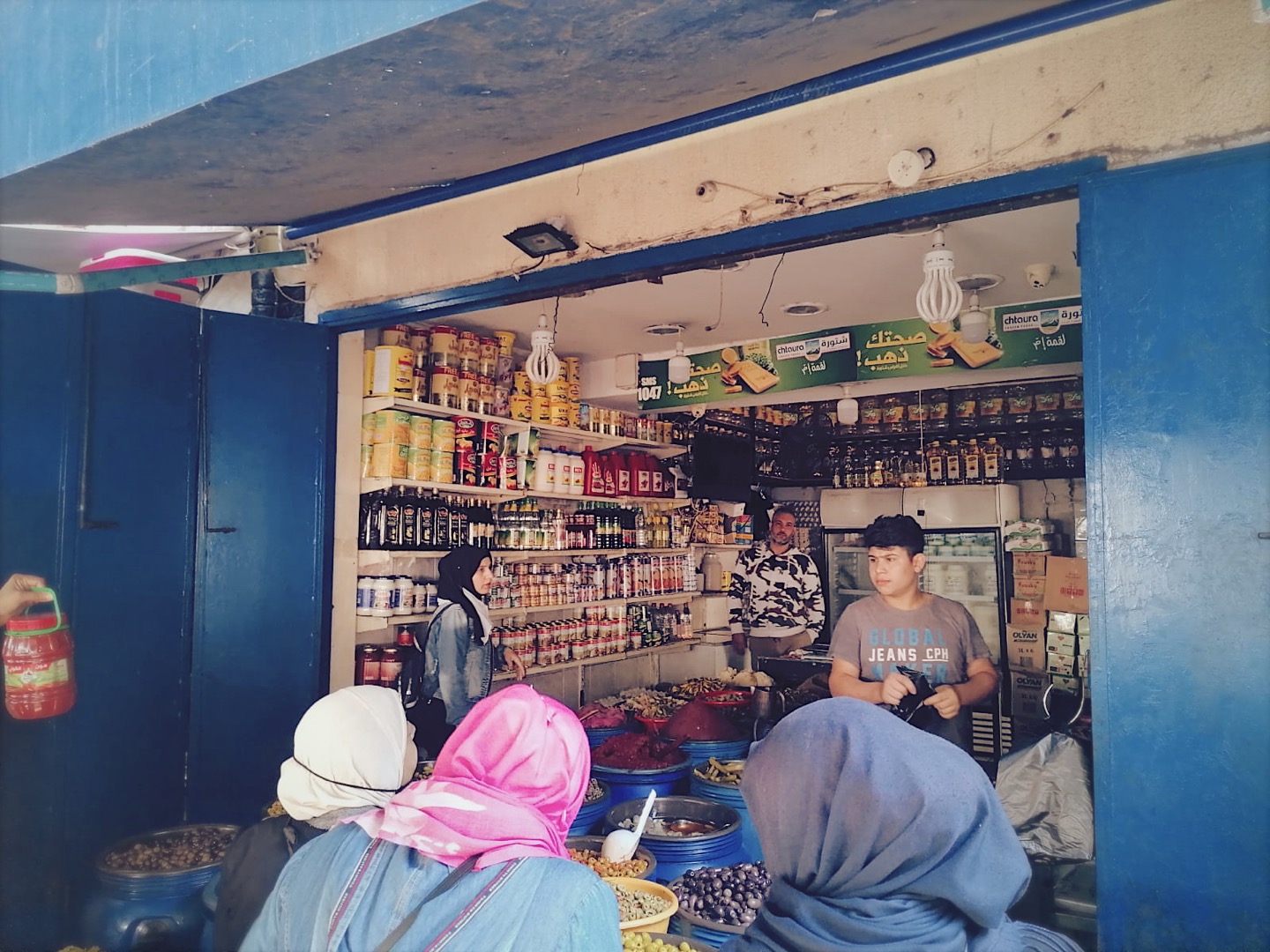 Un negozio nel campo di Shatila